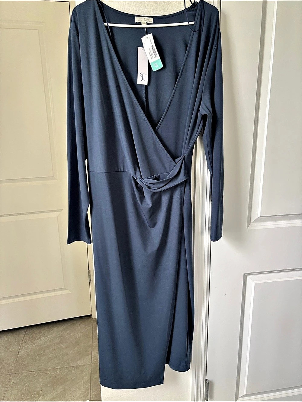 Nine Britton Long Sleeve Wrap Maxi Dress NWT
